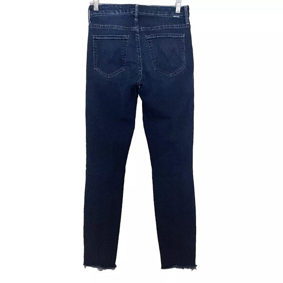 MOTHER High Waisted Looker Ankle Fray Jeans Last Call Size 26 Stretch Denim - Picture 3 of 15